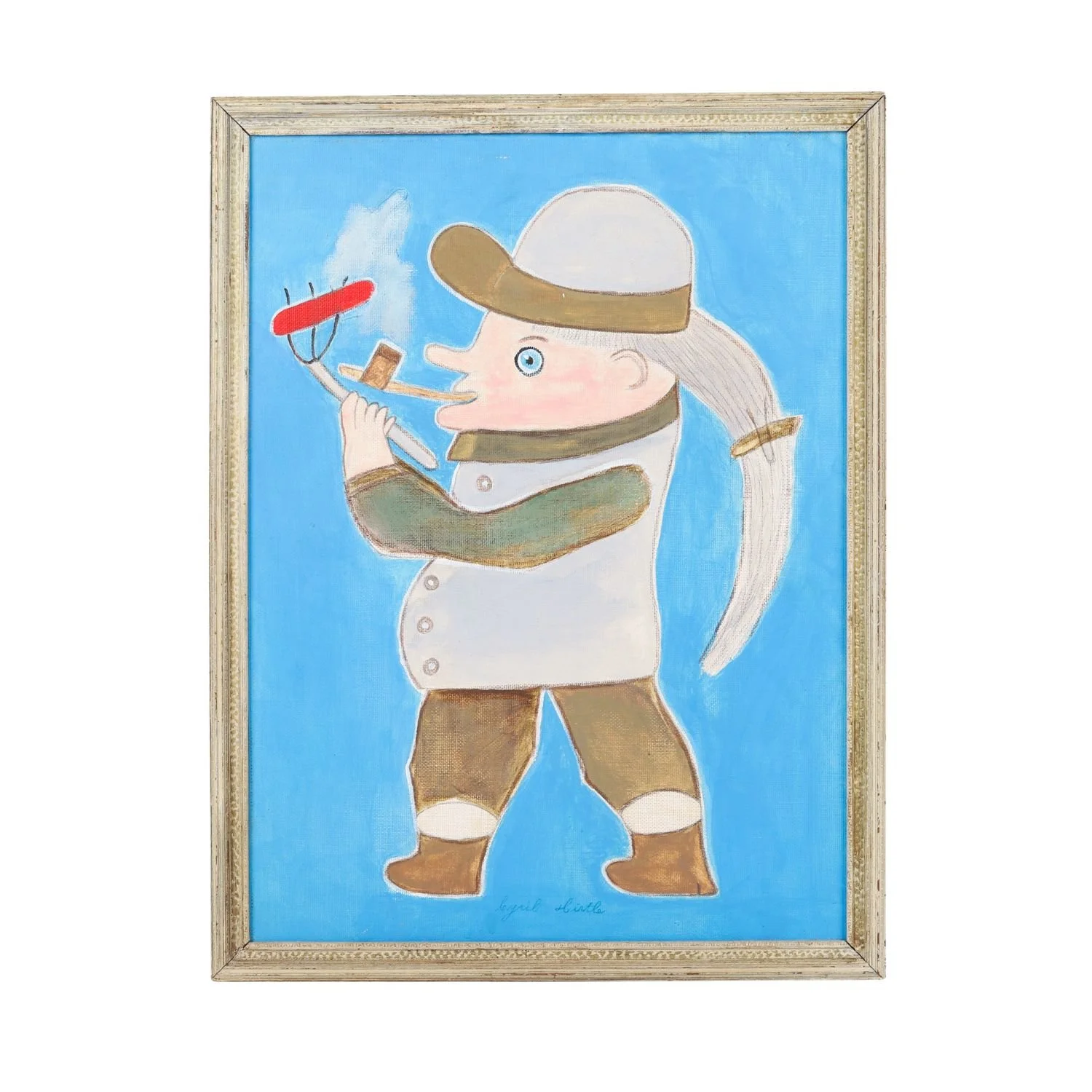 Cyril Hirtle, Doughboy - Distinctive and highly recognizable portrait composition by the Nova Scotia folk artist. Estimate: $2,000–$2,500 (Canadian).
