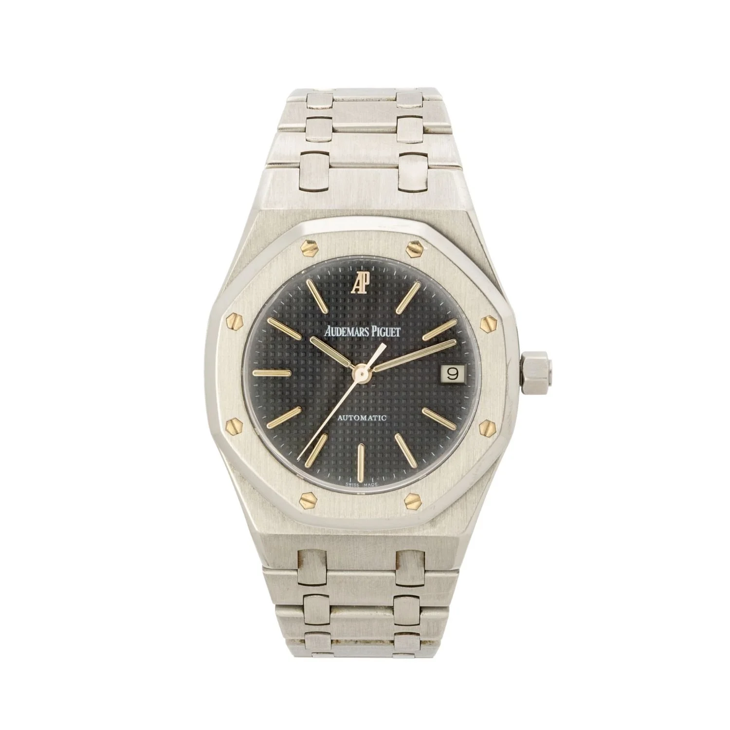 Audemars Piguet Royal Oak E-Series in stainless steel, featuring Gérald Genta’s iconic luxury sports watch design. (CA$39,325)