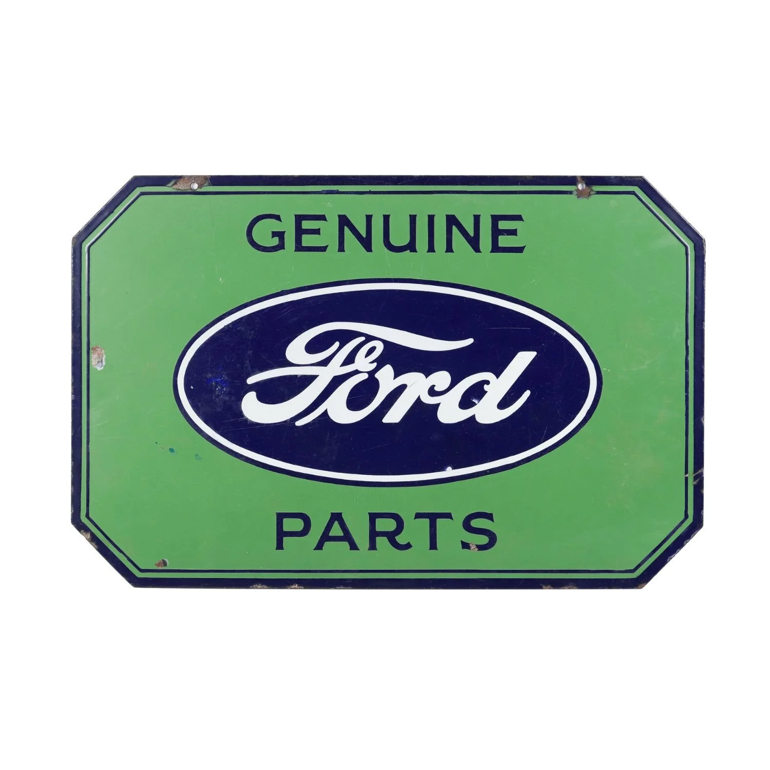 Canadian 1920–1930 Ford Genuine Parts double-sided porcelain sign, TAC authenticated. Estimate: CA$3,500–$5,000.