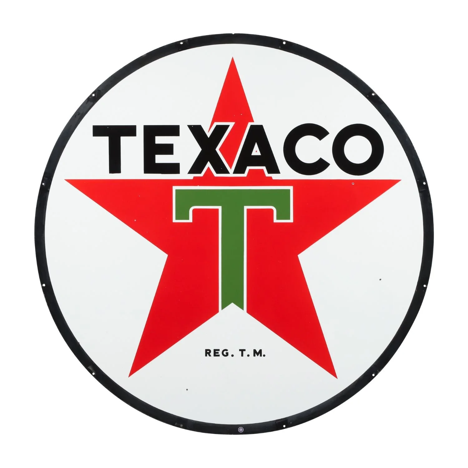 Canadian 1946–1959 Texaco six-foot double-sided porcelain service station sign, TAC authenticated. Estimate: CA$3,000–$3,500.