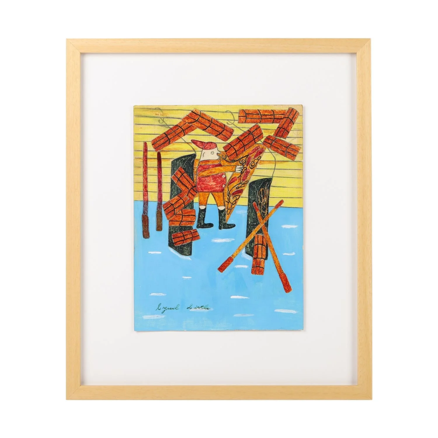 Cyril Hirtle, Man with Lobster Traps: Rare unconventional fishing scene demonstrating Hirtle’s distinctive perspective. Estimate: $2,500–$3,500 CAD.