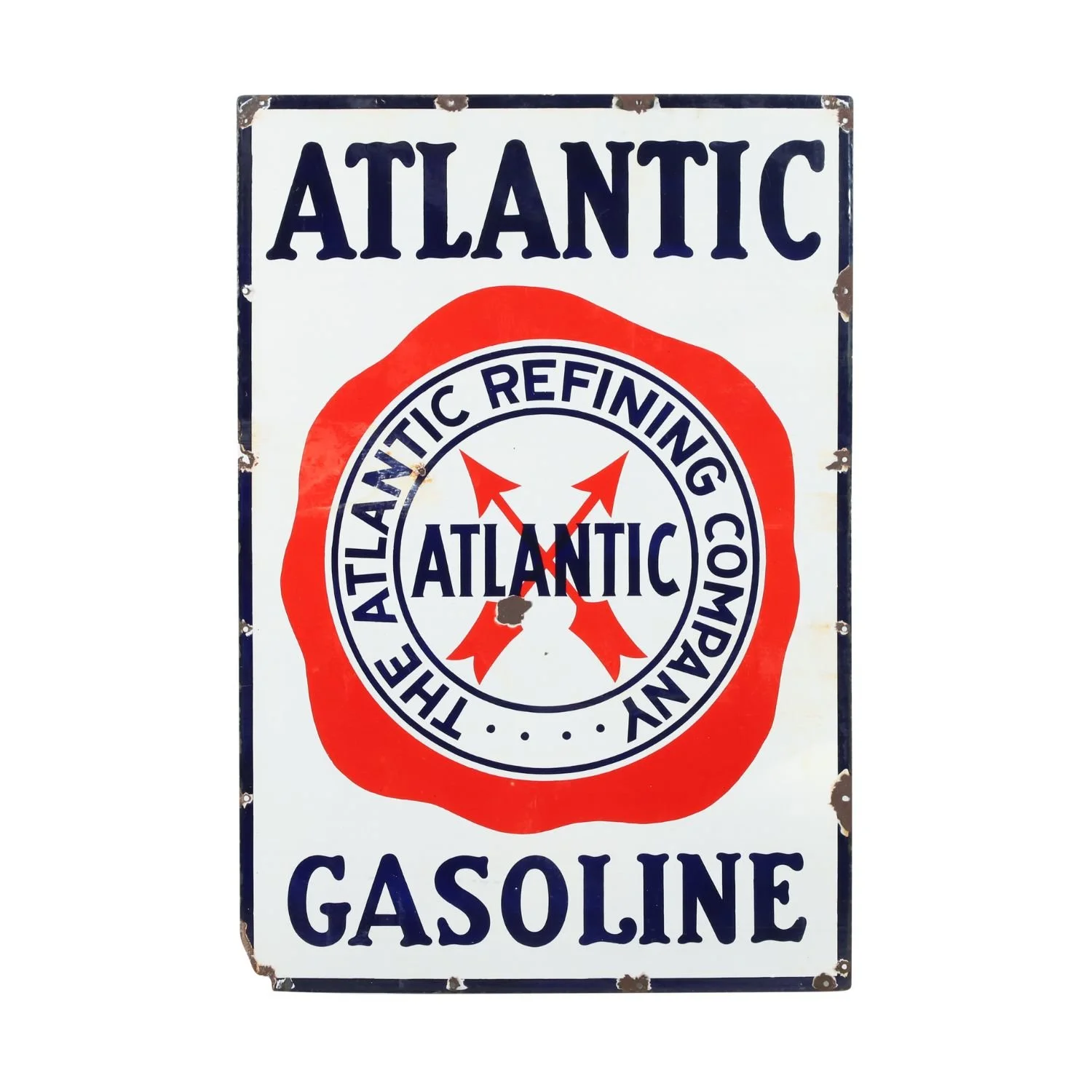 Atlantic Gasoline Service Station porcelain sign featuring the “Fried Egg” logo, 1920–1939. Estimate: CA$3,000-3,500.