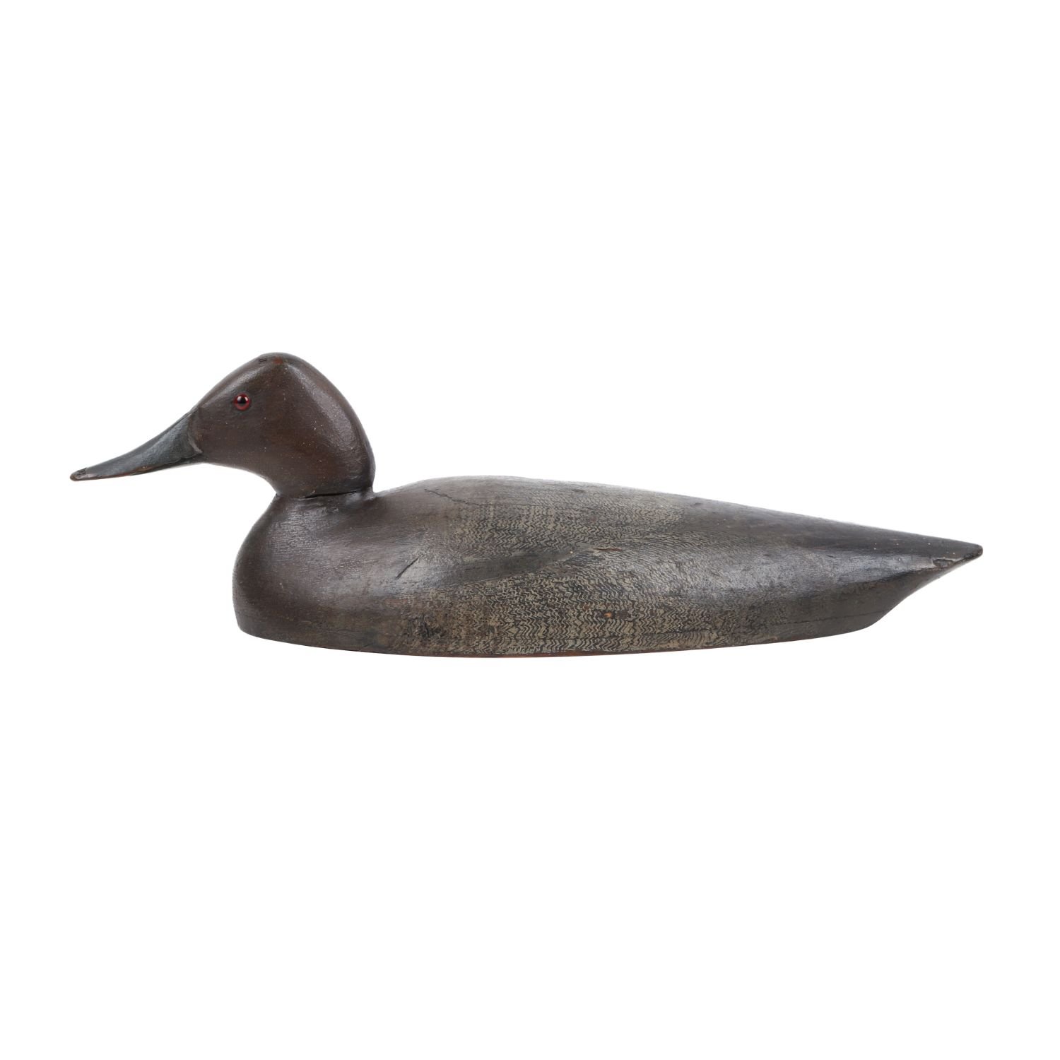 Lot 79 — Rennardson Canvasback Hen: Exceptional 19th-century Toronto School canvasback hen with original paint and form. Estimate: $6,000-8,000 CAD.