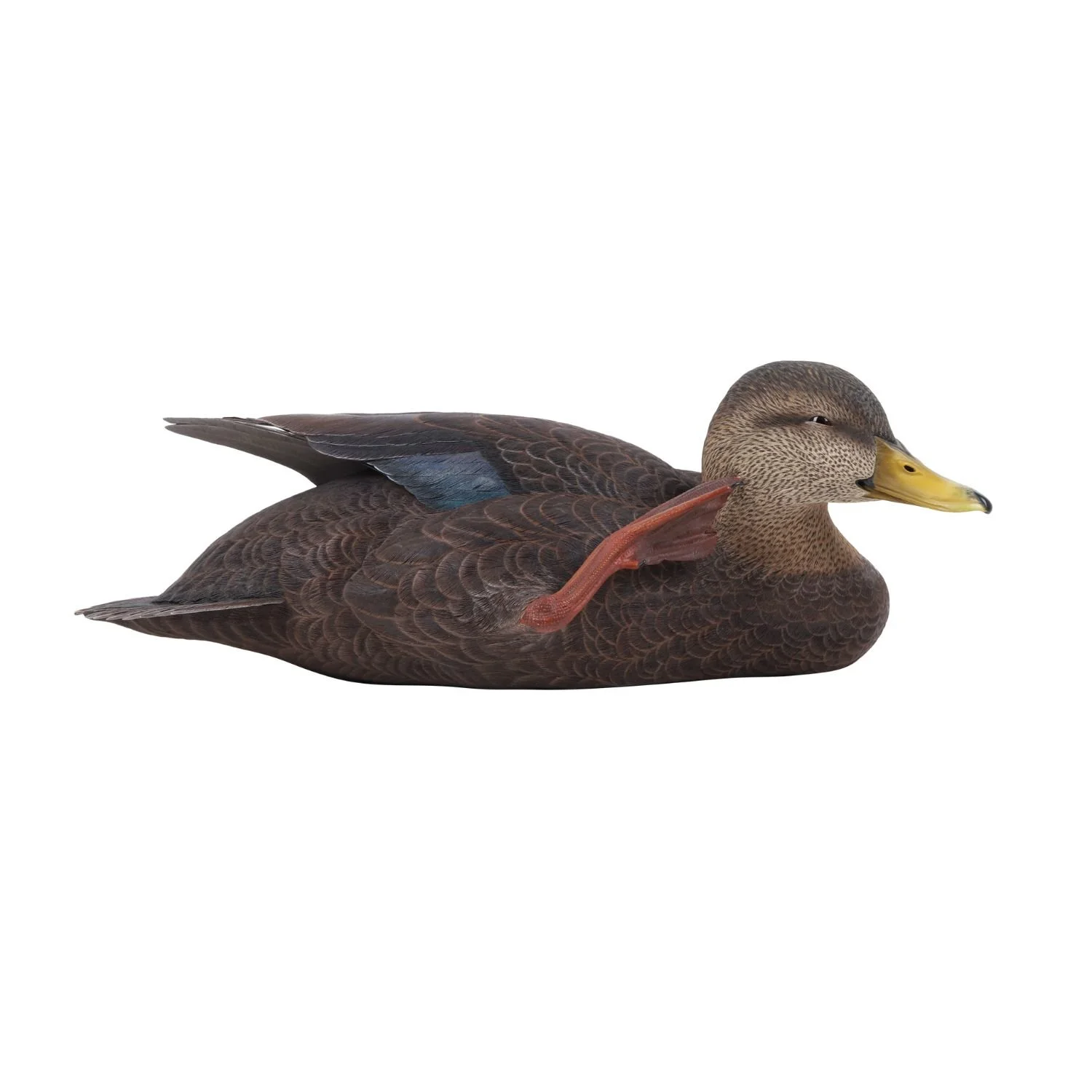 Lot 21 — Jim Sprankle Black Duck Decoy, Conklin, New York, 1984. World Champion carver Jim Sprankle’s full decorative scratching-head black duck. Estimate: $4,000-6,000 CAD.