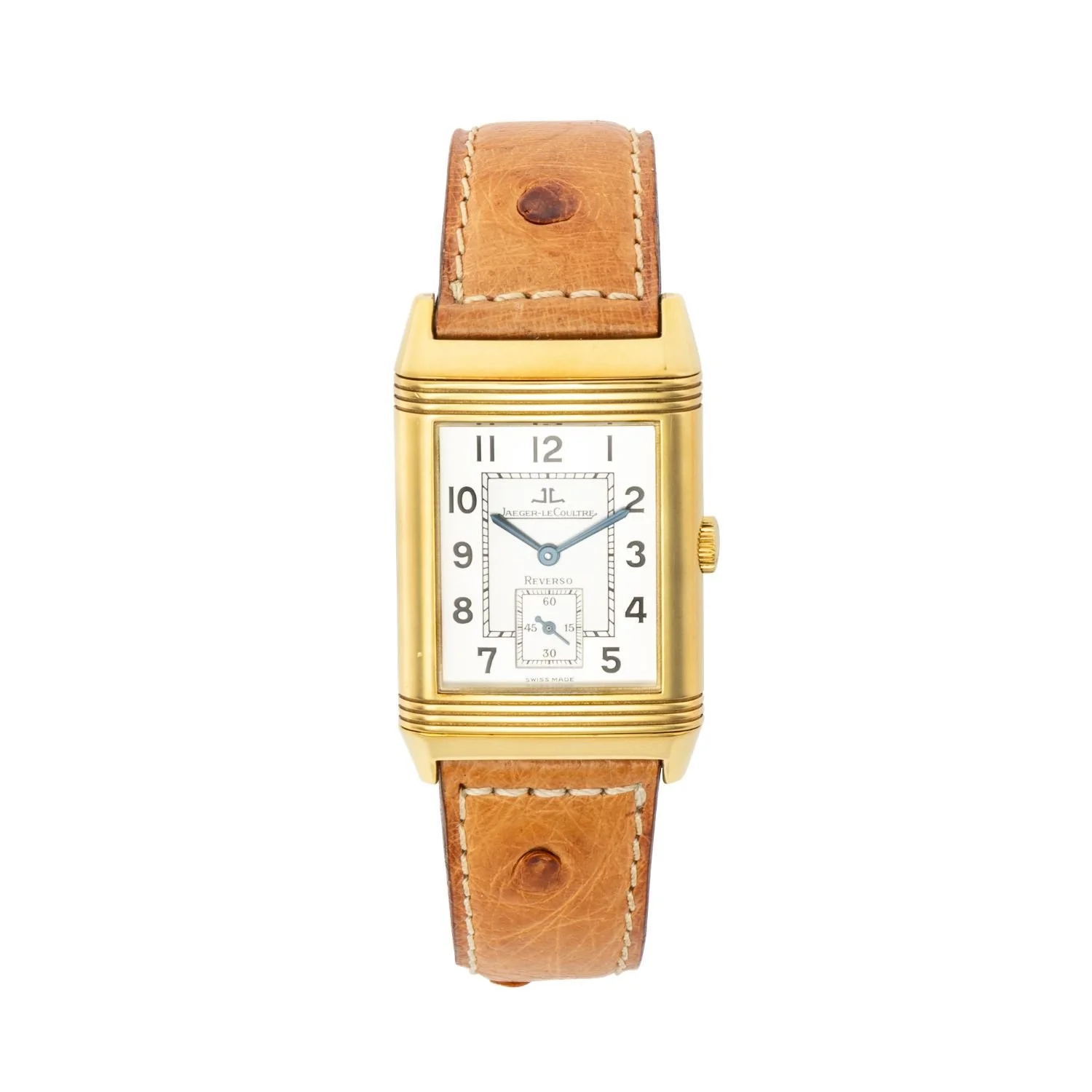 Jaeger-LeCoultre Reverso Grande Taille Ref. 270.1.62 in 18K gold, with swivelling Art Deco case and hand-wound movement. Estimate: CA$9,000–12,000.