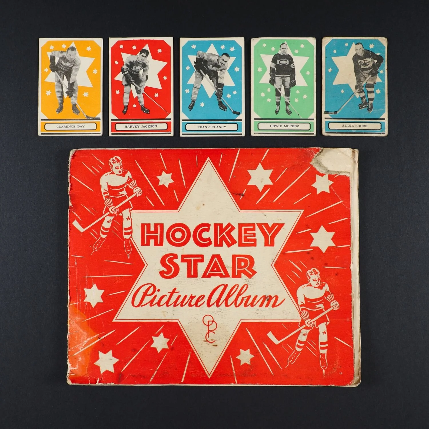 1933 O-Pee-Chee Series A and B partial hockey set, comprising 64 cards and including Hall of Fame players and the original picture album (CA$9,680).