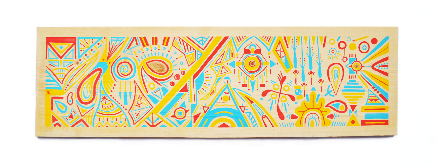 “Untitled”, 2019. Acrylic on pine wood.