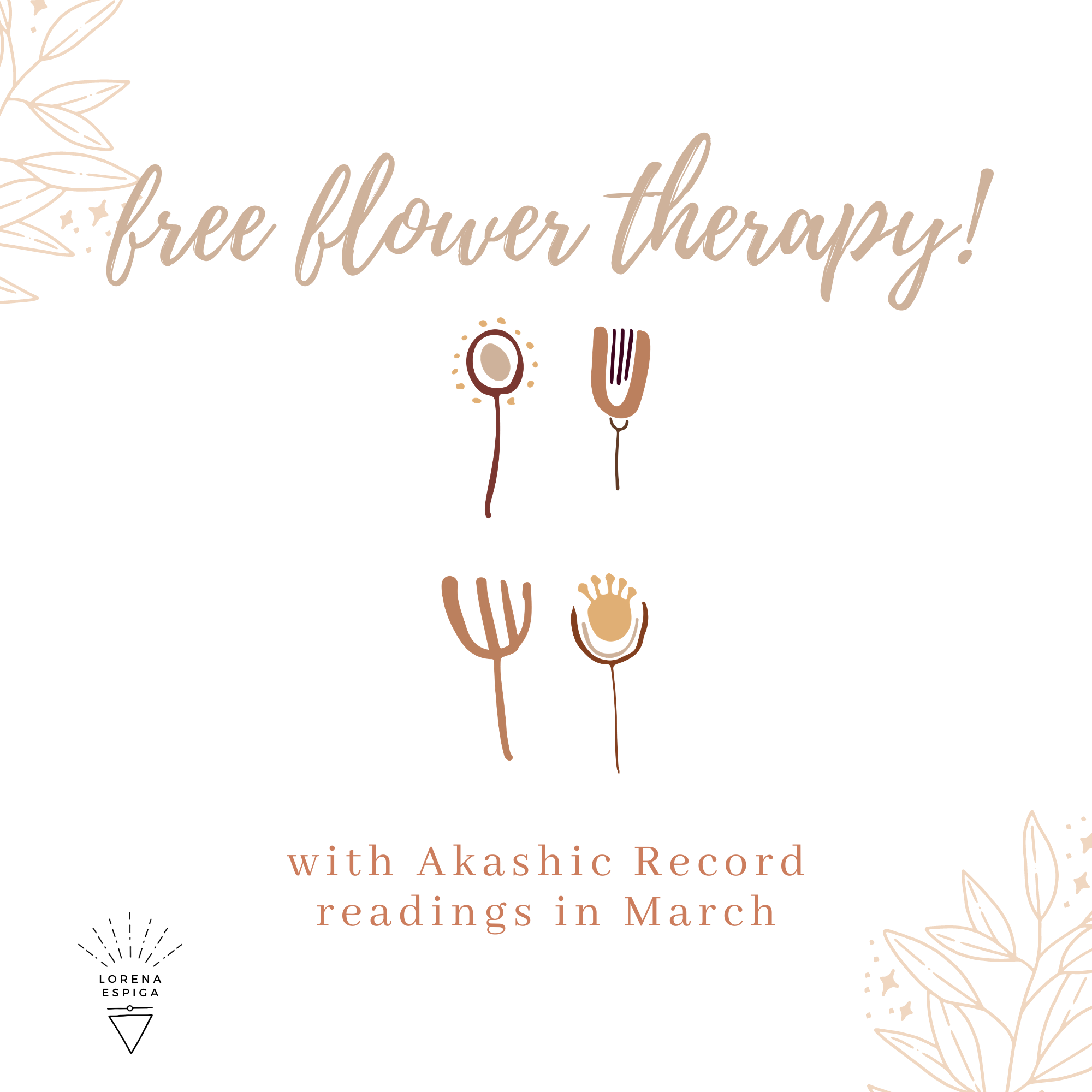 Free Flower Therapy with Akashic Record Readings in March