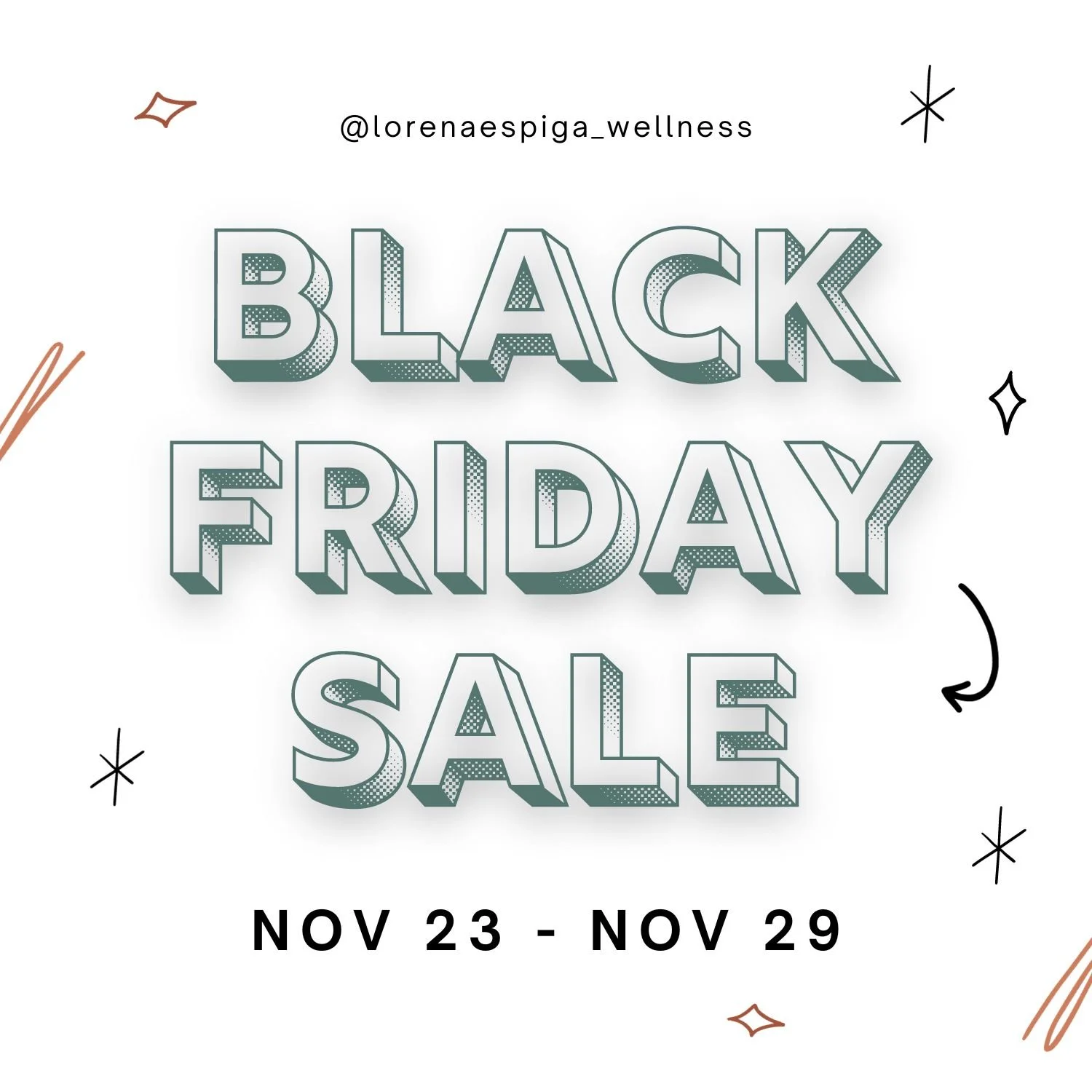 BLACK FRIDAY SALE - 25% OFF!!
