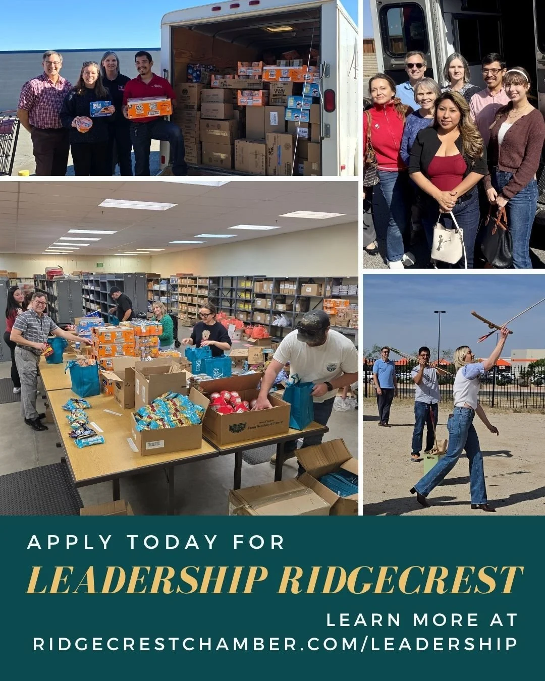 🌟 Leadership Ridgecrest Applications Are Due July 31! 🌟

Are you ready to grow as a leader, expand your network, and gain a deeper understanding of the people, organizations, and industries that make the Indian Wells Valley thrive?

Leadership Ridg