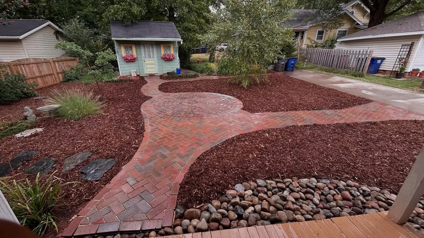 From lawn to living space 🌿🧱🪑

Jesse designed and installed this beautiful brick patio and path with the Bashavia team, turning a simple backyard lawn into a refined outdoor space. Artful layout, thoughtful materials, and plenty of room for future