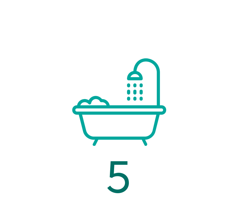 5 Bathrooms