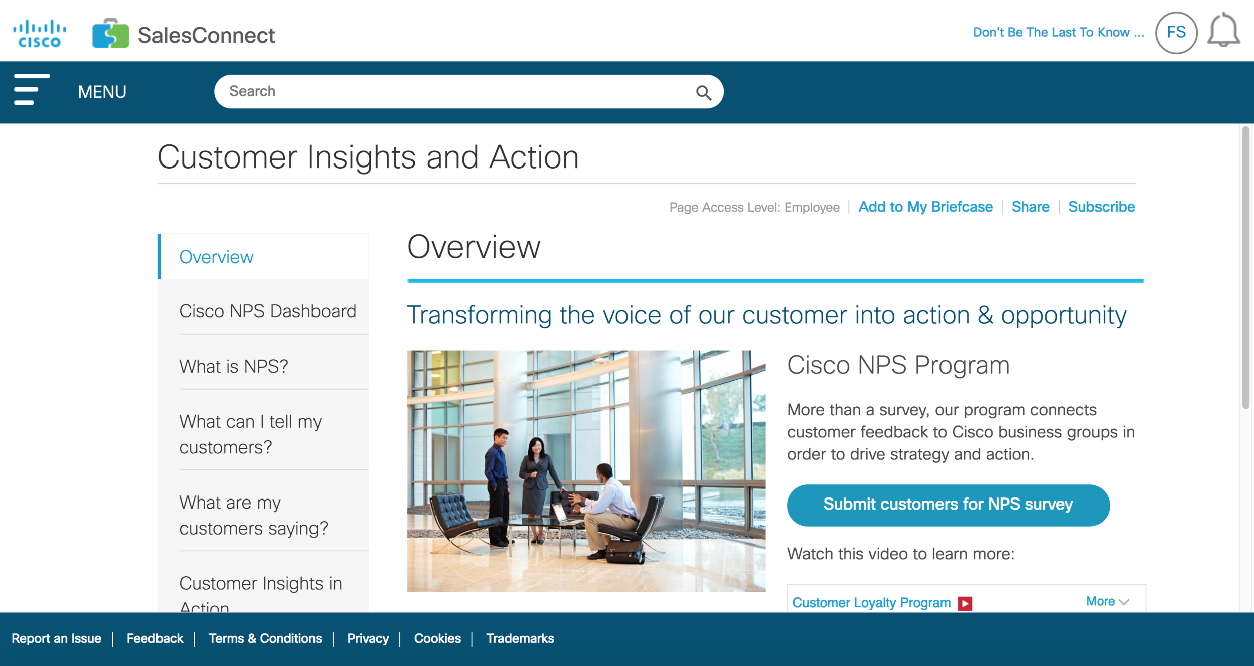 Sales Connect: Resource portal for Sales Account Managers