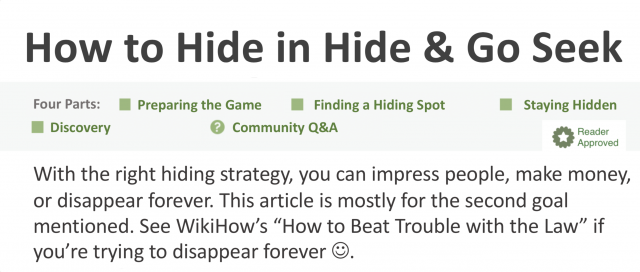 How to Hide in Hide &amp; Go Seek