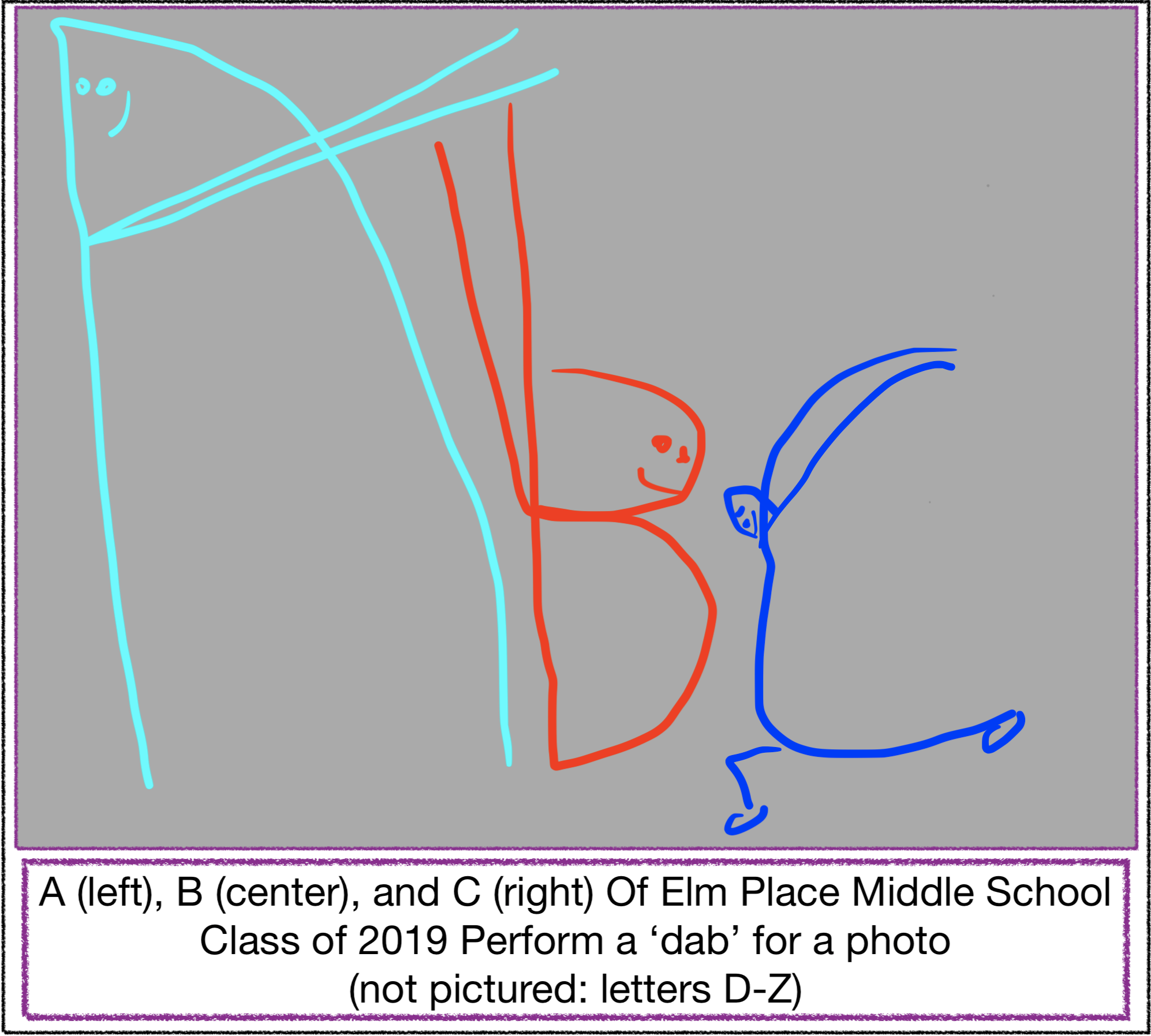 Middle Schoolers Pose For a Photo