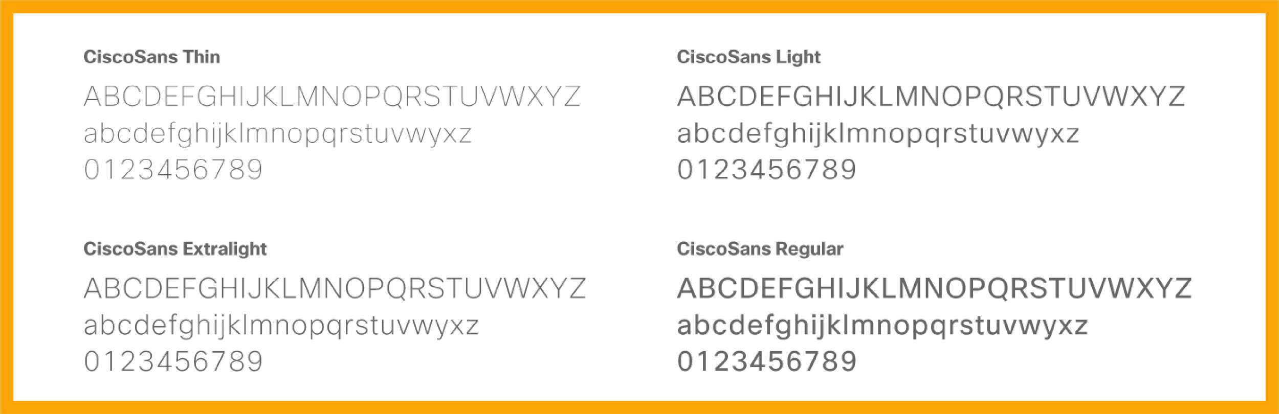 Similar to Meraki's other product interfaces on dashboard, the typeface used is CiscoSans. CiscoSans is modern and clean and the variety of weights help to establish a clear sense of hierarchy.