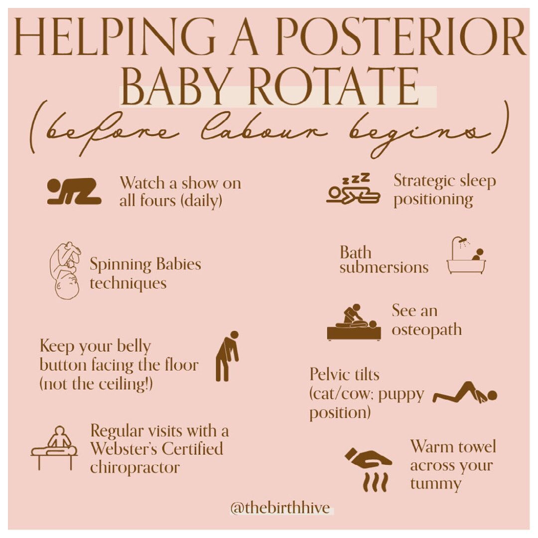 📅 Full term and panicking 'cause your baby is posterior?  Here's the most important tip... don't panic!
⠀⠀⠀⠀⠀⠀⠀⠀⠀
👋 HEY!  I'm Steph.  A birth doula sharing functional + proactive tips that you can use to empower YOURSELF and *hopefully* make your b