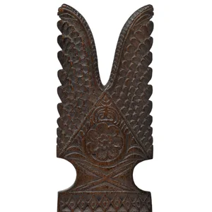 Vintage Wood Comb with Wings and Floral Motif, Bali — Morgan Oakes