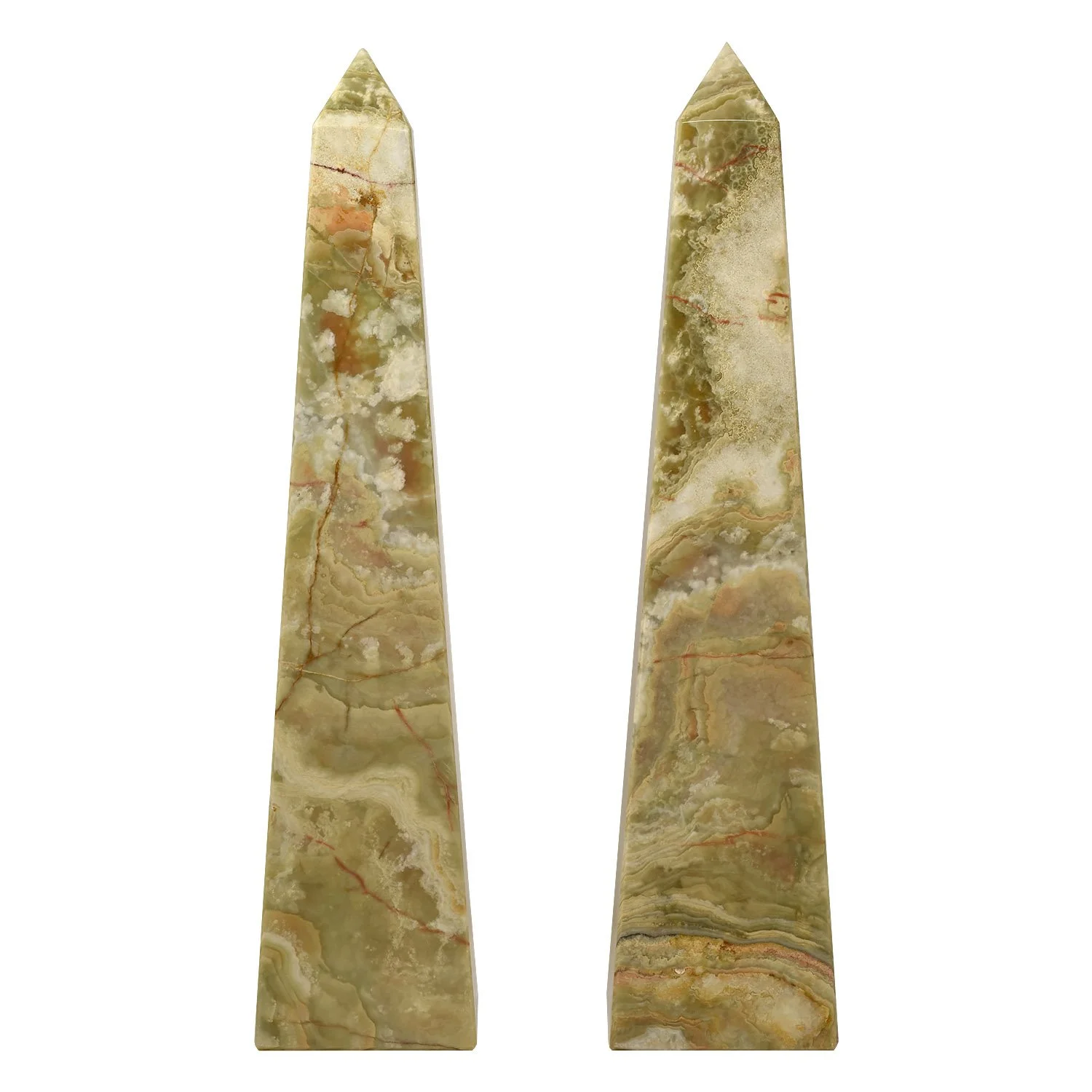 Obelisk Pair, Green Onyx, Mexico #R6N