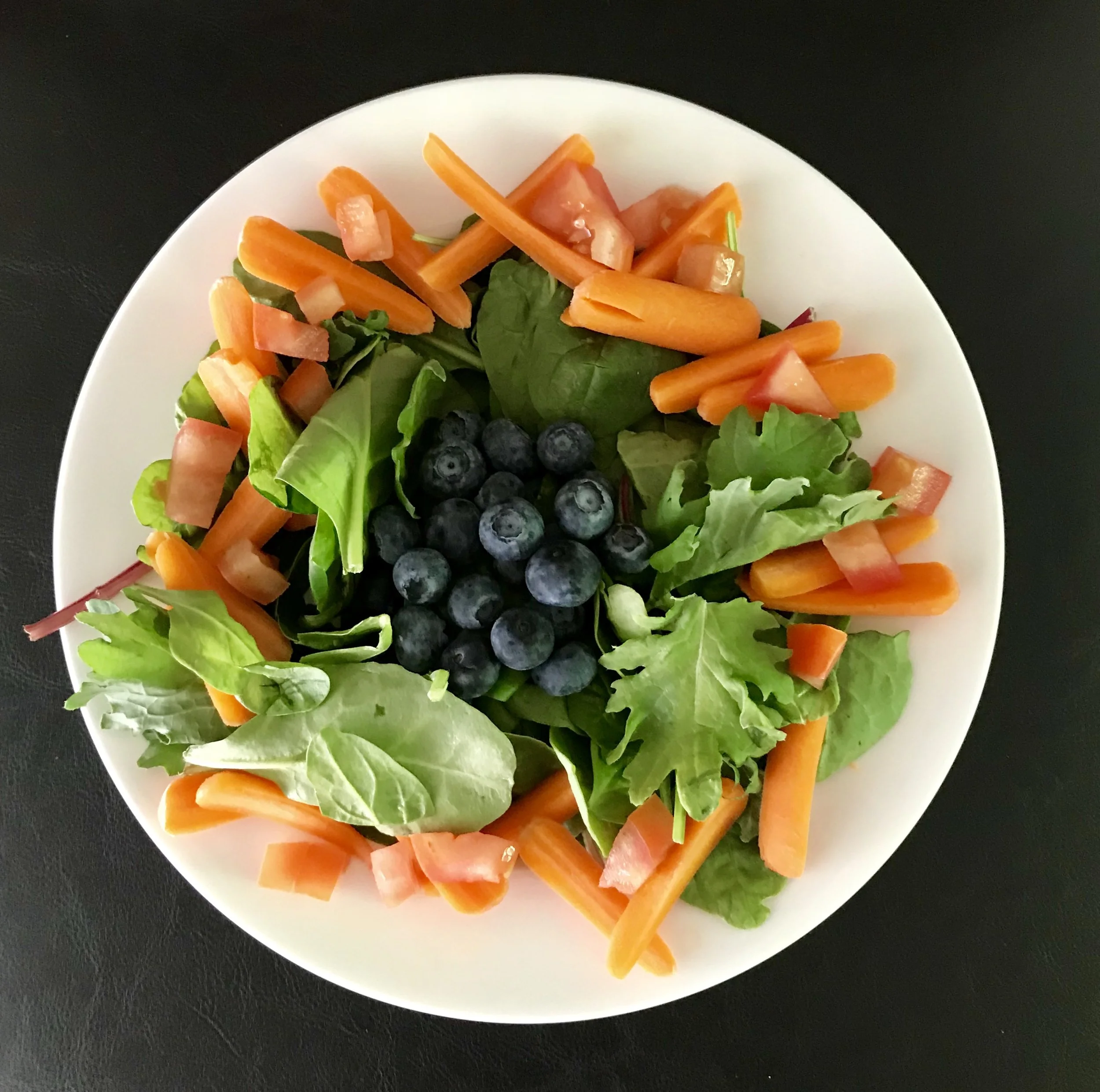 Blueberry Carrot Tomato and Greens