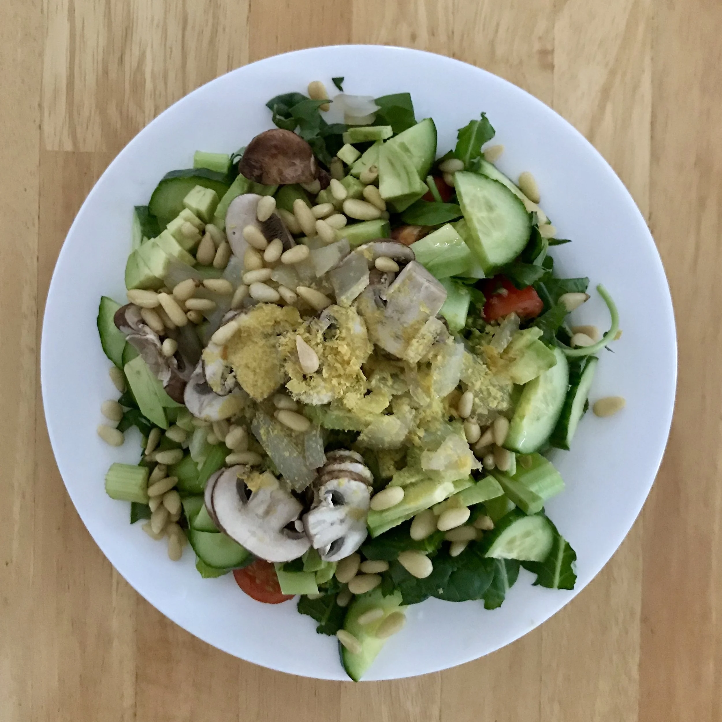 Mixed Steamed/Raw Veggie w/ Pinenuts