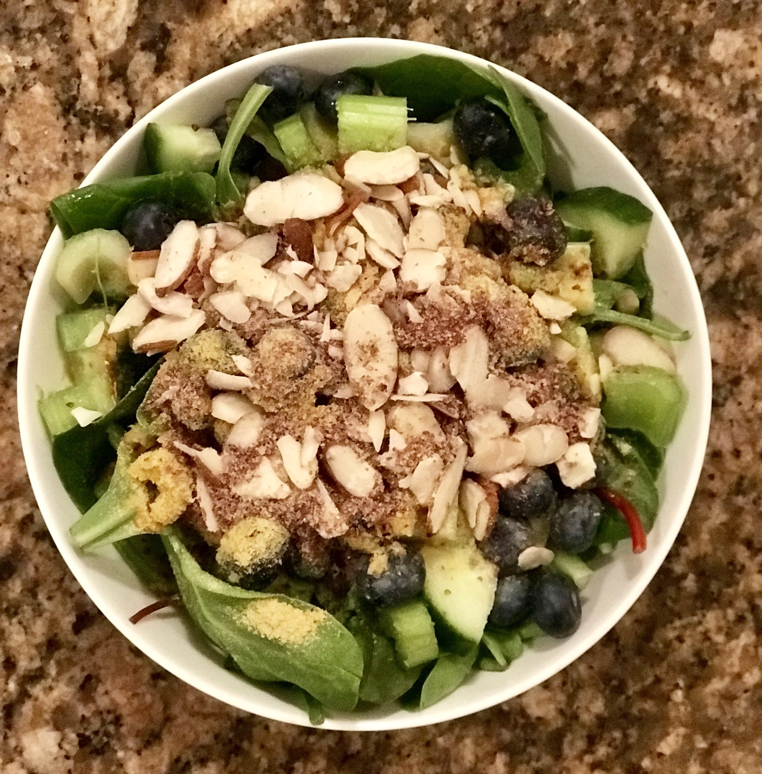 Greens with Almonds and Flaxseed