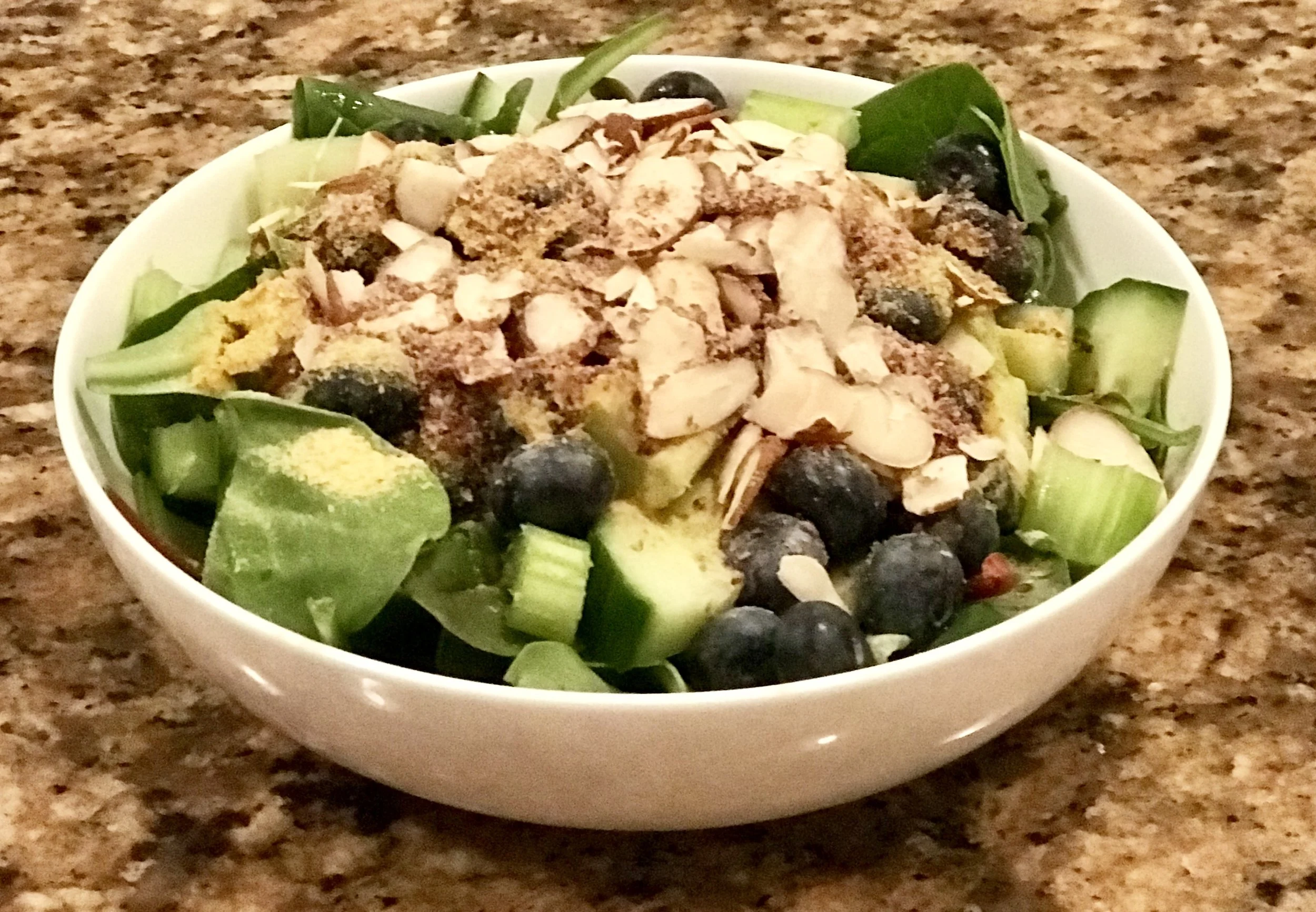 Blueberry Spinach Veggie with Almonds &amp; Flax