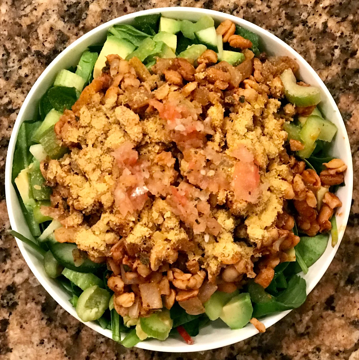Tempeh Taco Salad with Nutritional Yeast