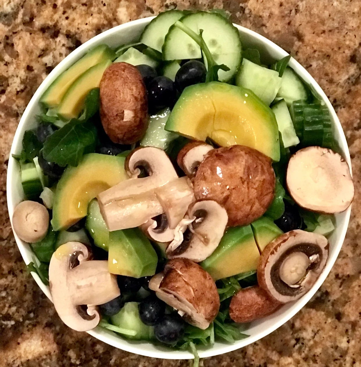 Avocado Mushroom with Extra Virgin Olive Oil