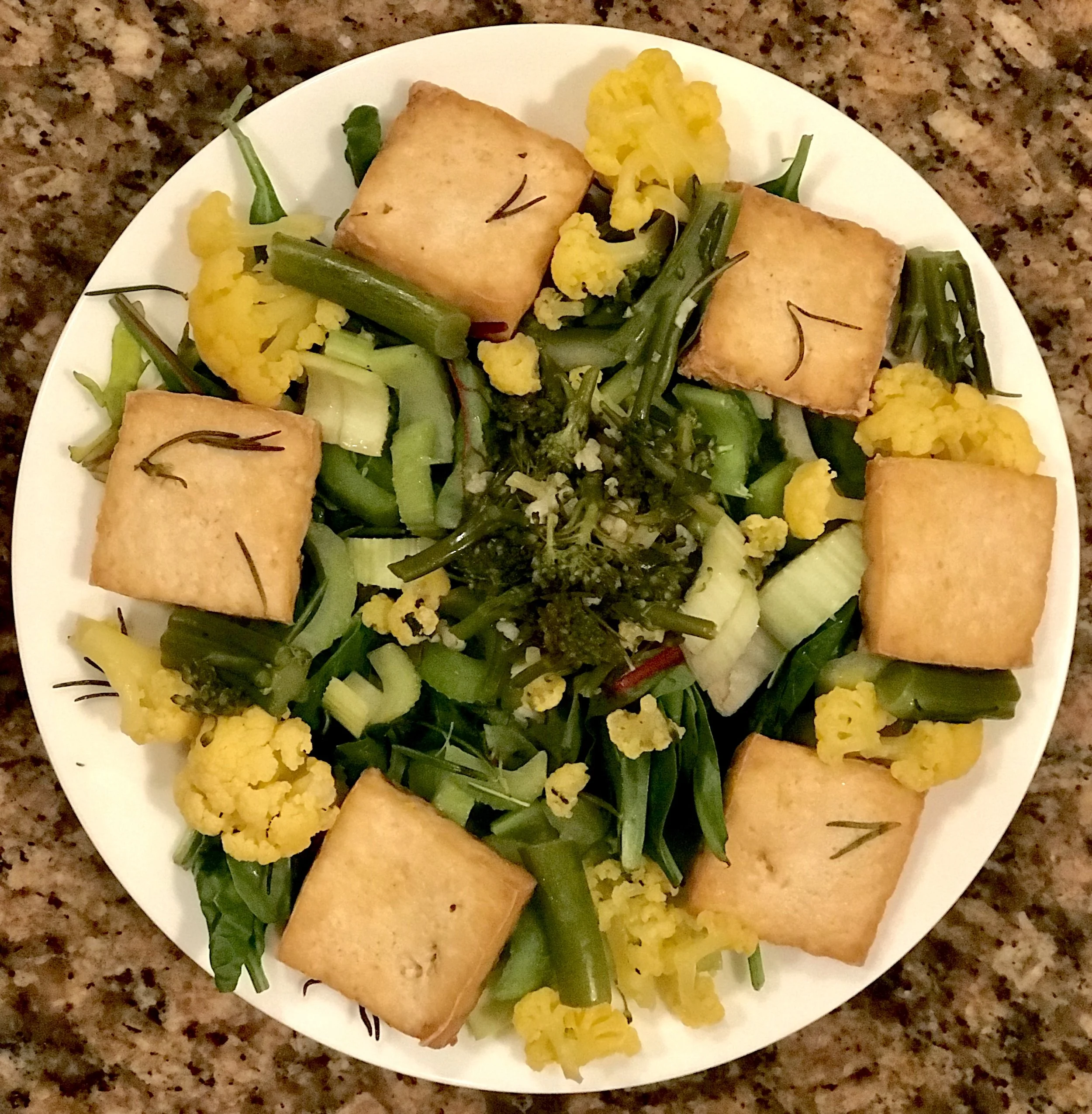 Rosemary Coconut Tofu Salad