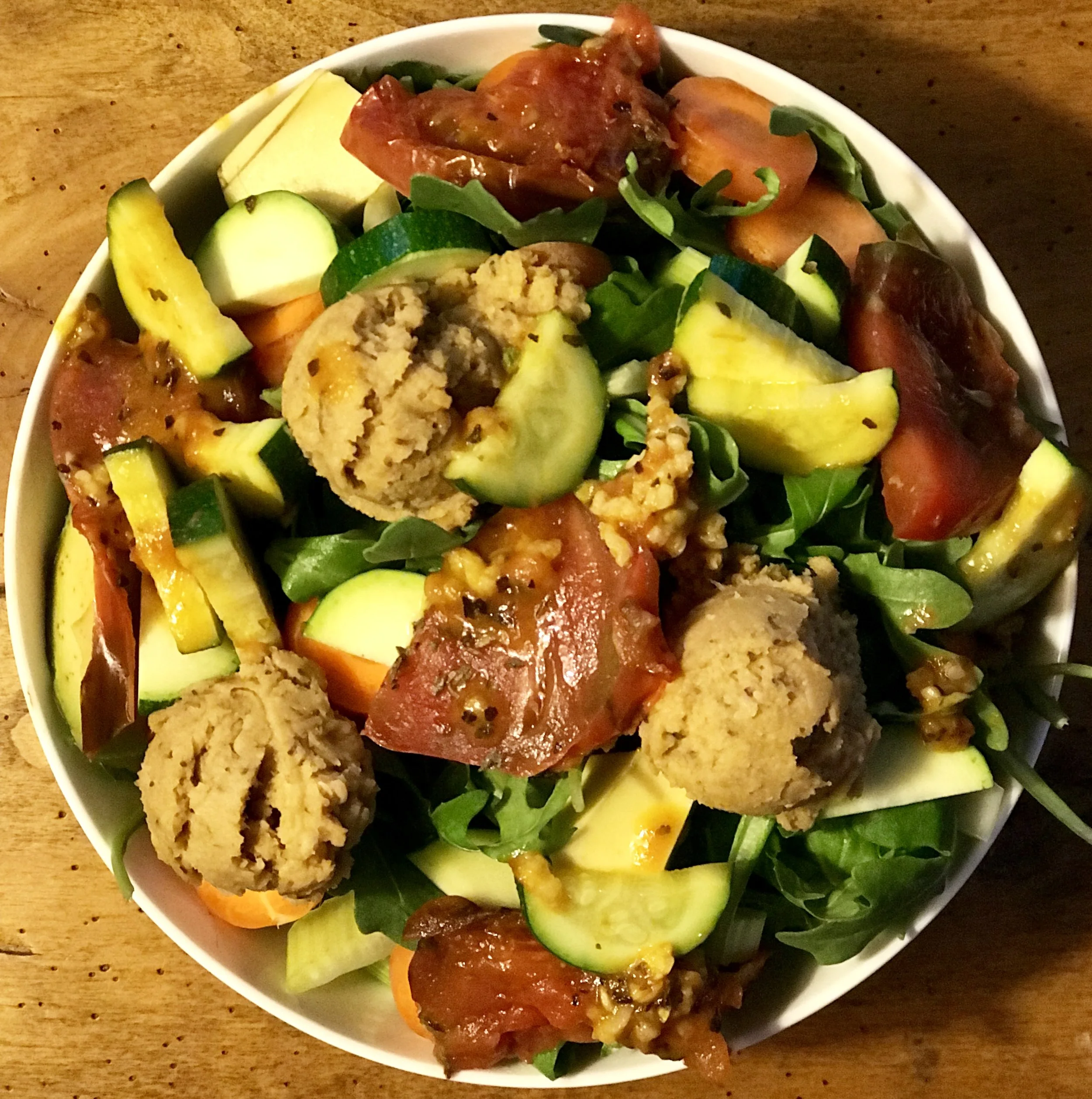 Hummus Zucchini Salad