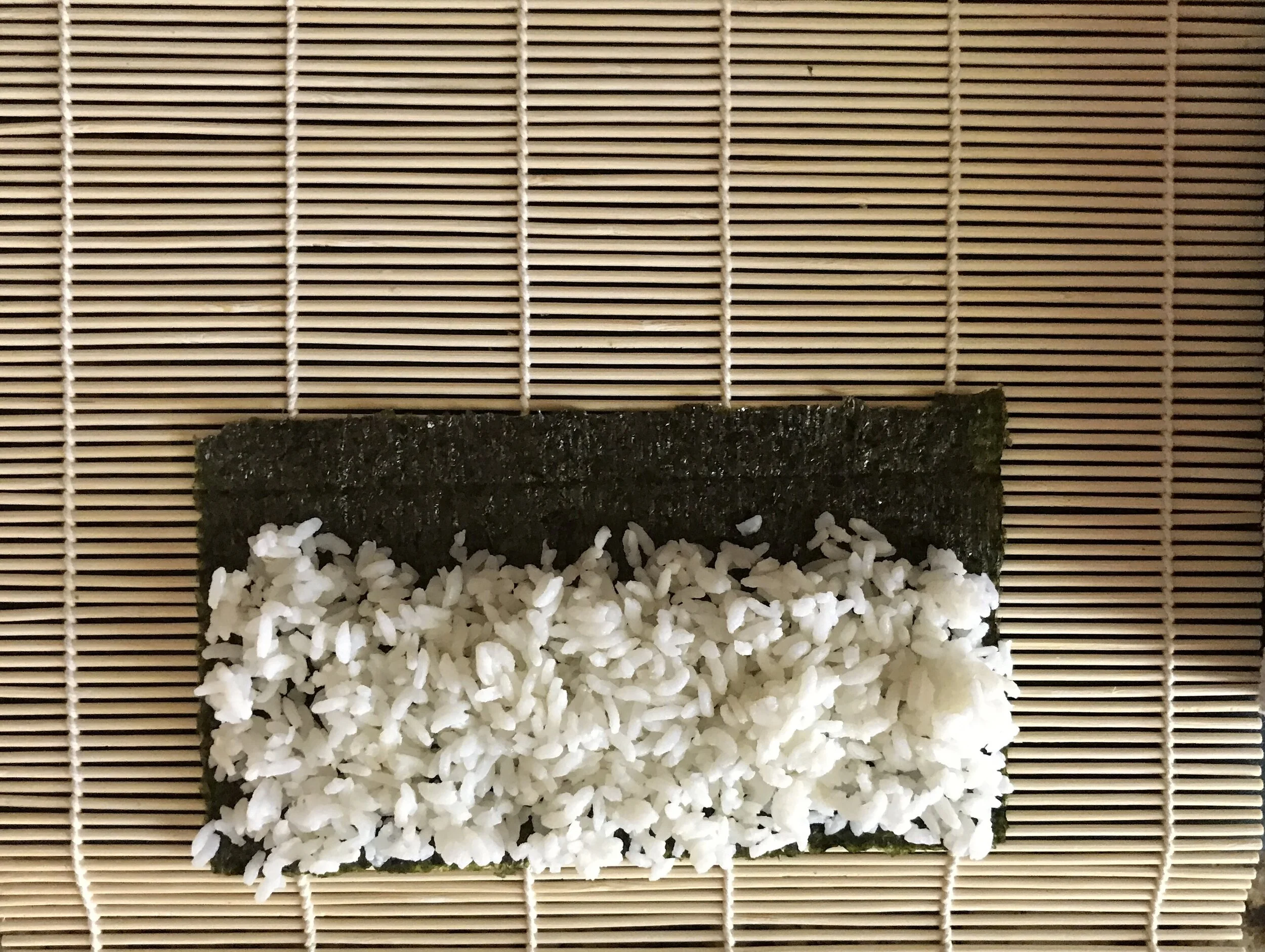 sushi rice on Nori