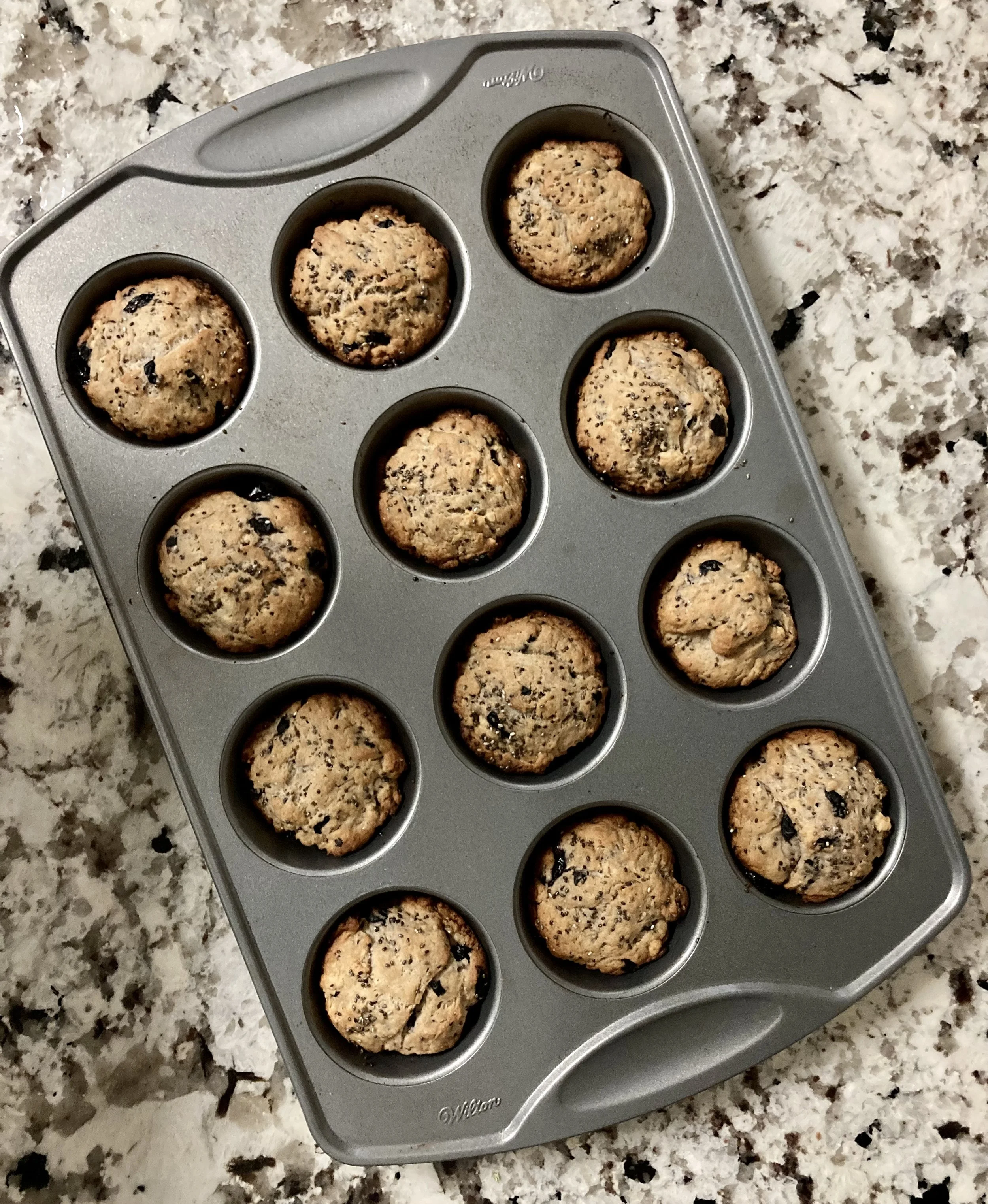 Organic Chia Blueberry Muffins