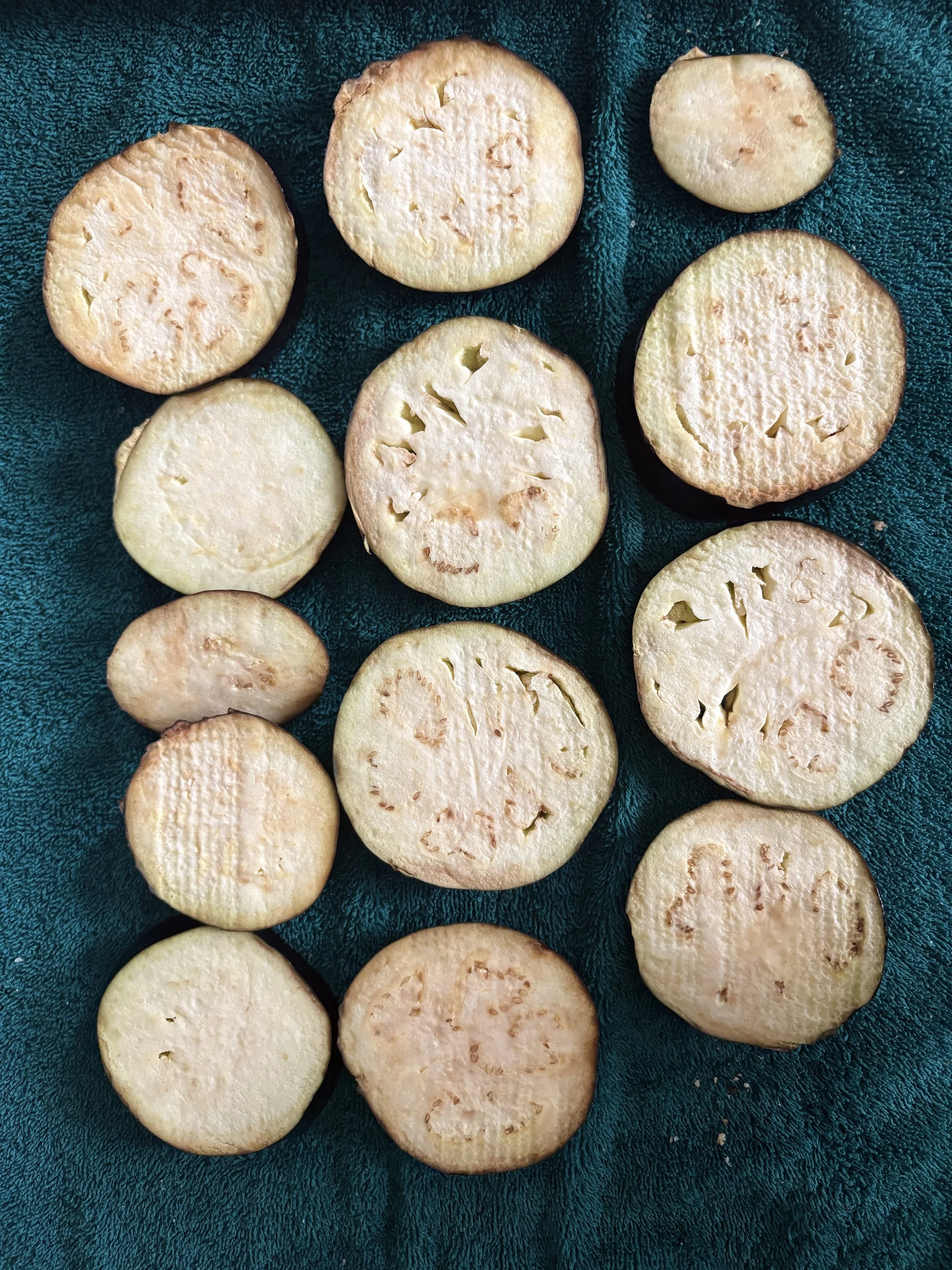 Eggplant slices