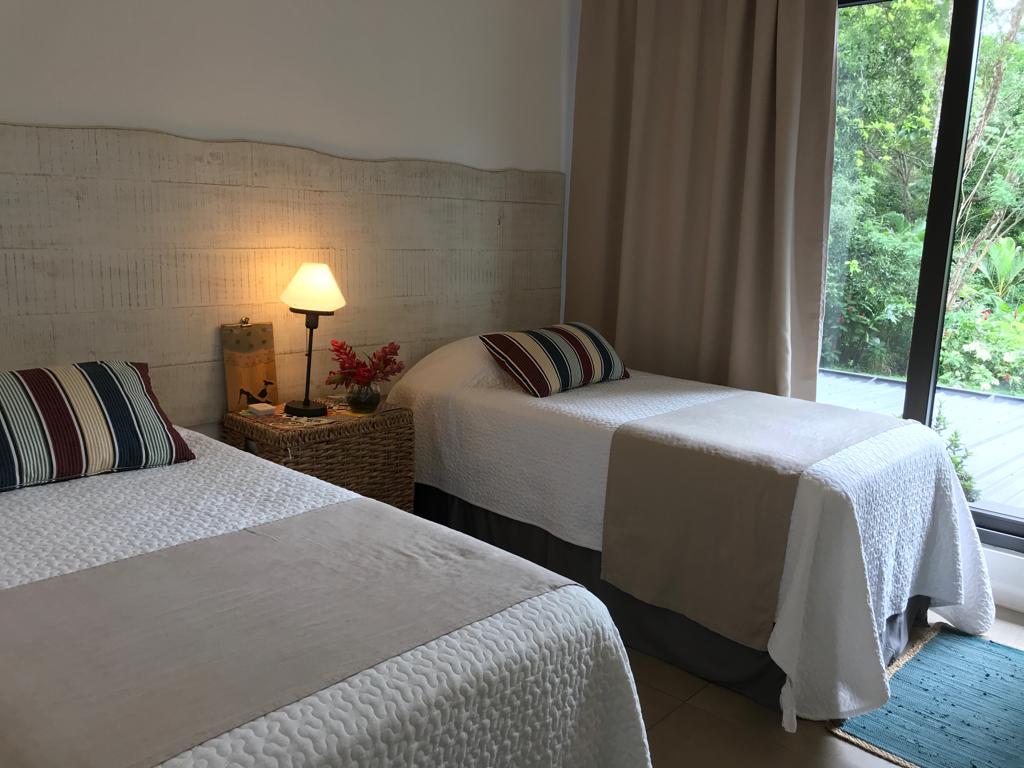 Bedroom with garden views