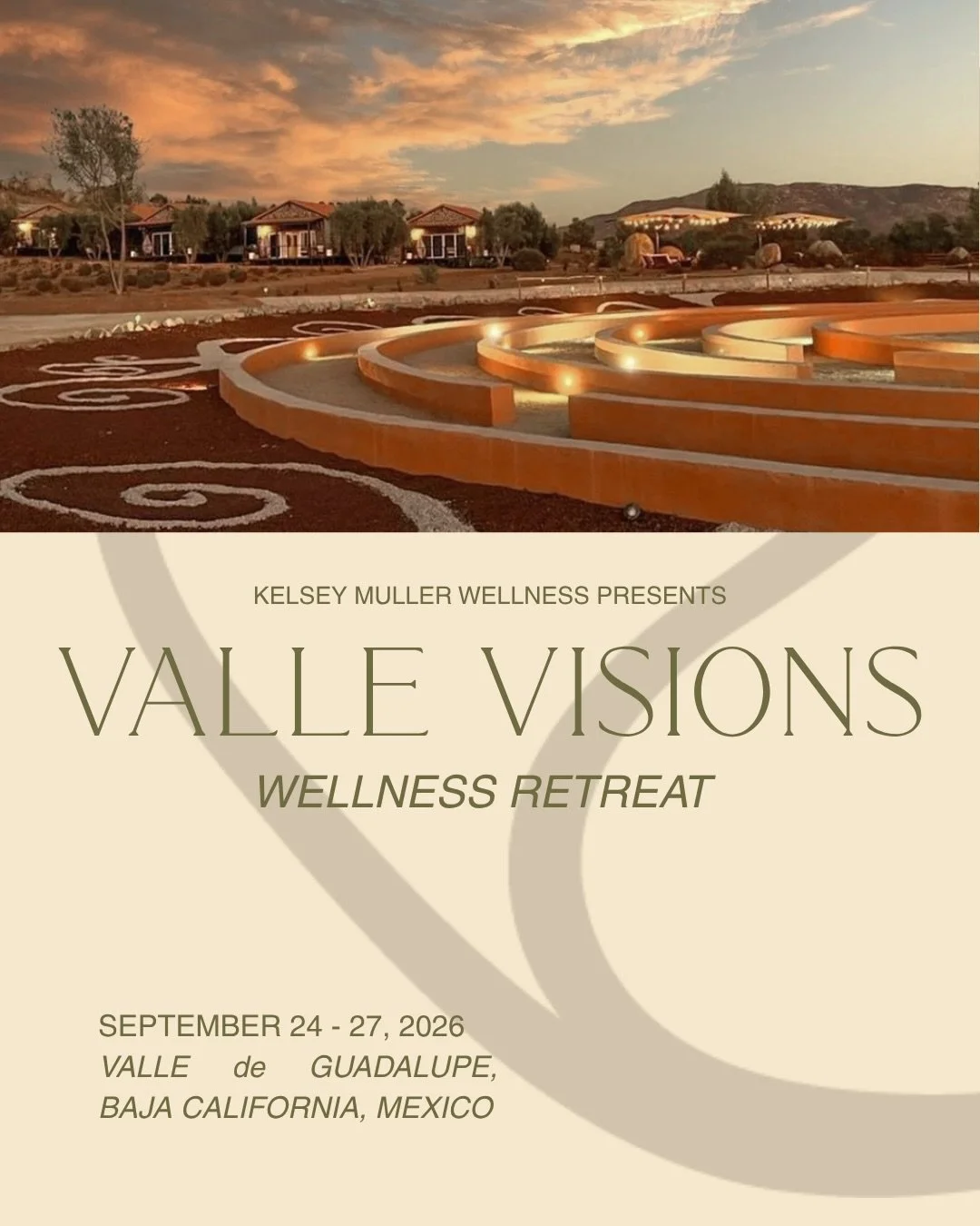 🌞 VALLE VISIONS WELLNESS RETREAT | where wellness &amp; intention meet culture &amp; luxury

join me in Valle de Guadalupe, Mexico, for a weekend of yoga, wellness, cultural experiences &amp; connection in Mexico&rsquo;s premier wine region, just ~7