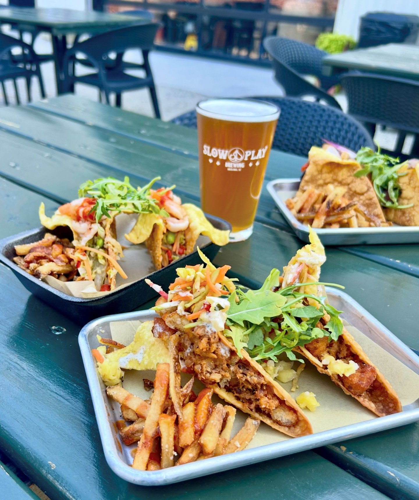 Tostada &amp; Trivia Tuesday! Come try the latest @chefrobmasone &amp; @twistedeatstruck creation then wash it down with some ice cold suds. 😎

🍺 Taproom &amp; Patio 4-10pm
🌮 Twisted Eats 4-9pm
🤔 Trivia starts at 7pm