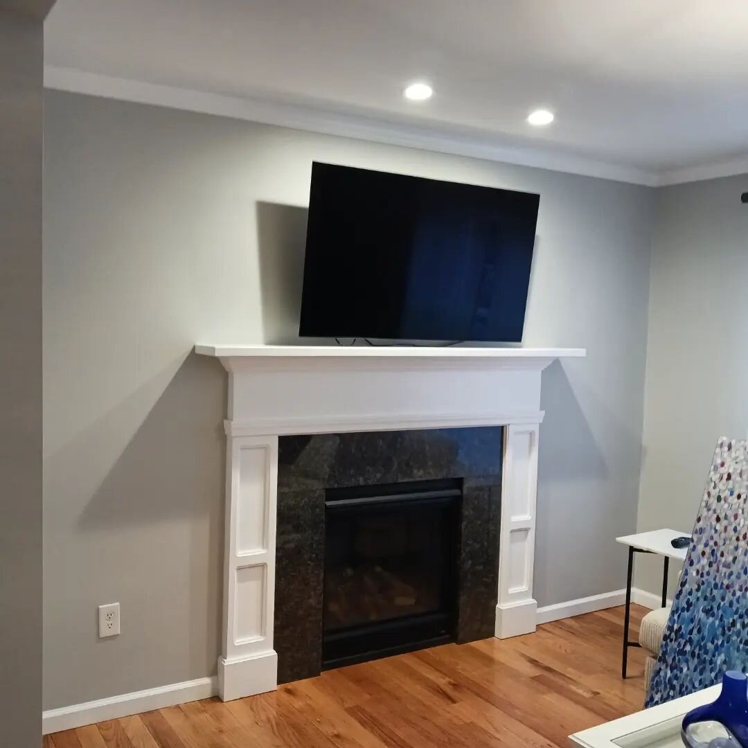 Check out this recent interior repaint we finished in Bristol. We used the color 'Sweater Weather' (SW-9548) on the living room walls &amp; 'Pure White' (SW-7005) on the stairwell / hallway walls with Super Paint by Sherwin-Williams in a satin sheen.