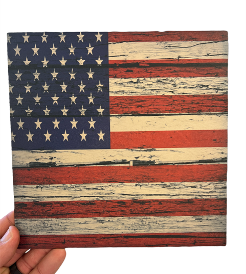 **NEW** Faded American Flag Collage 2 Infused Kydex Sheet 8X12 