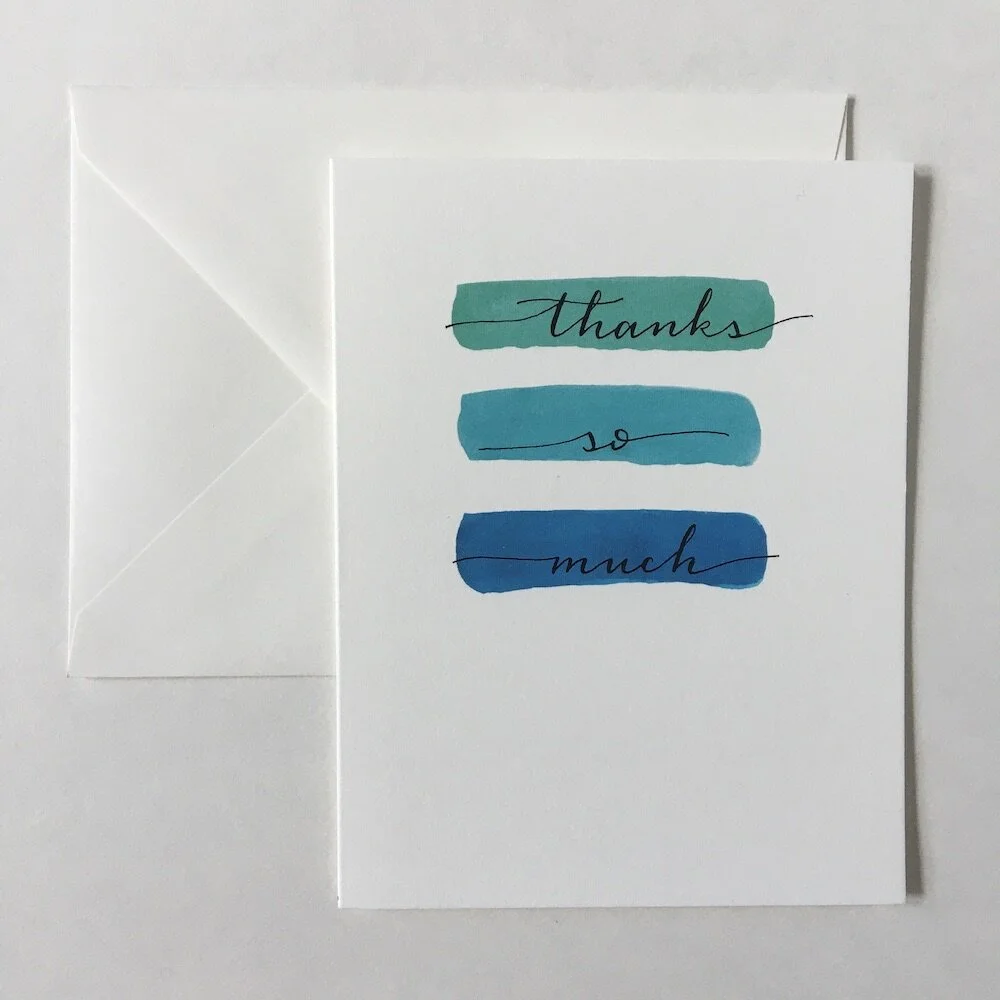 Thanks So Much Watercolor Card