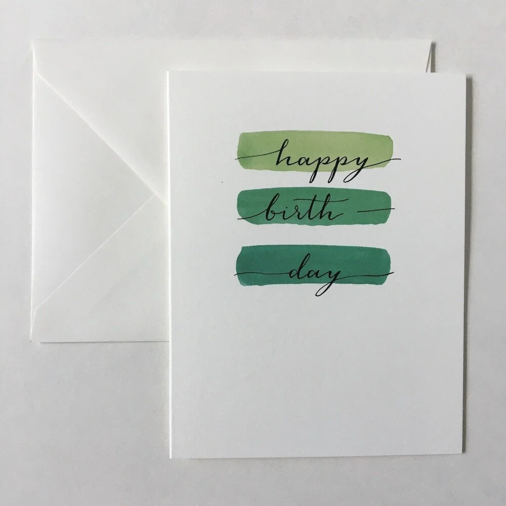 Happy Birthday Watercolor Card