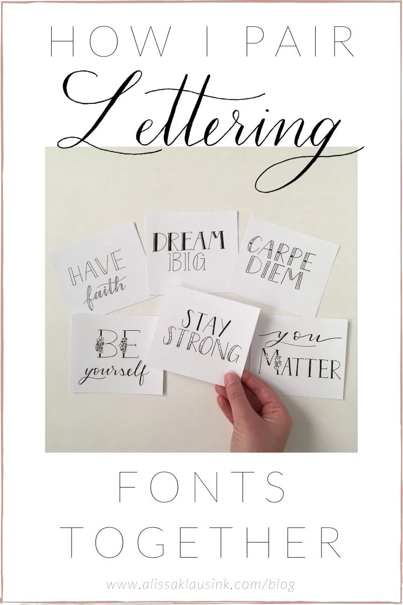 How I Pair Lettering Fonts Together