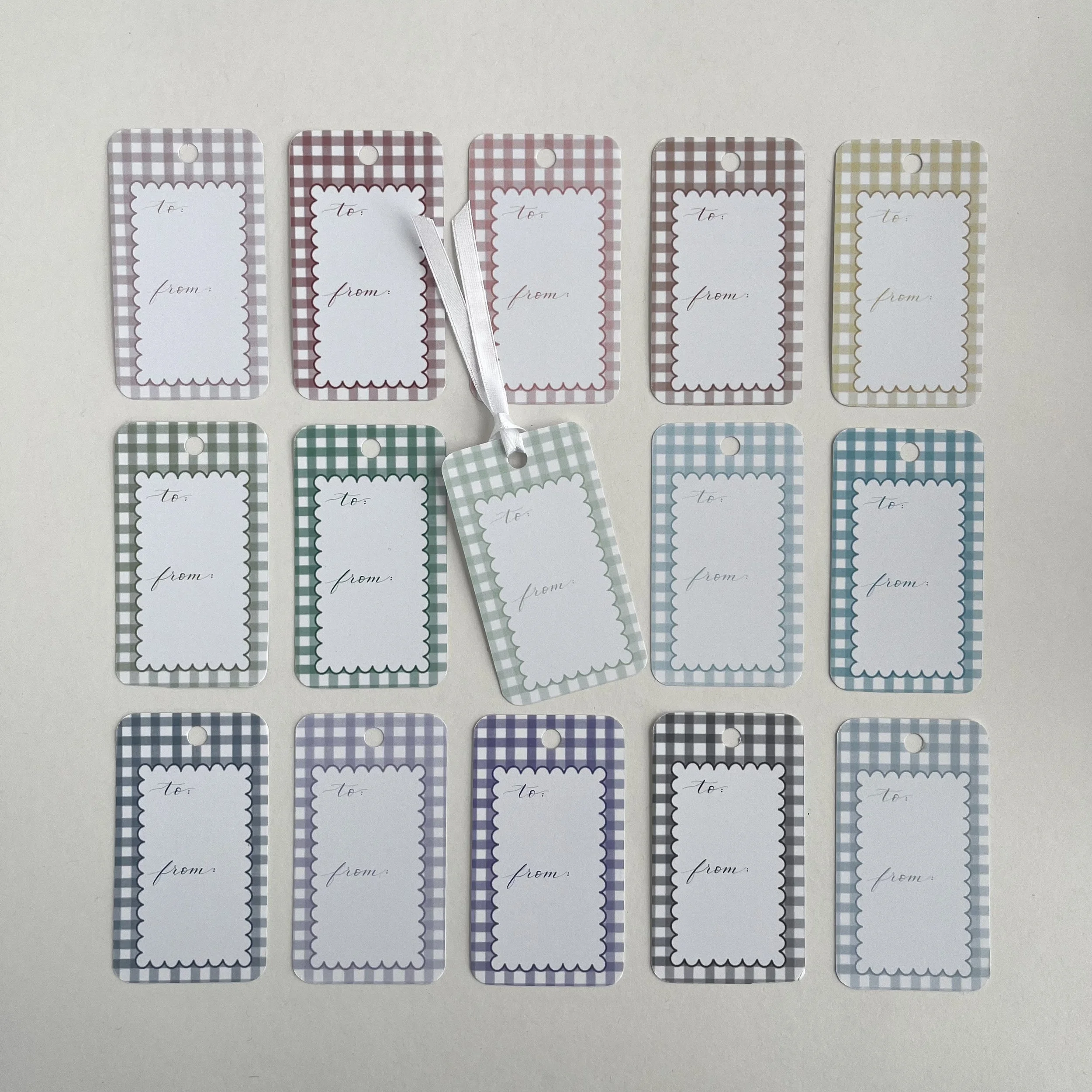 Gingham Gift Tag