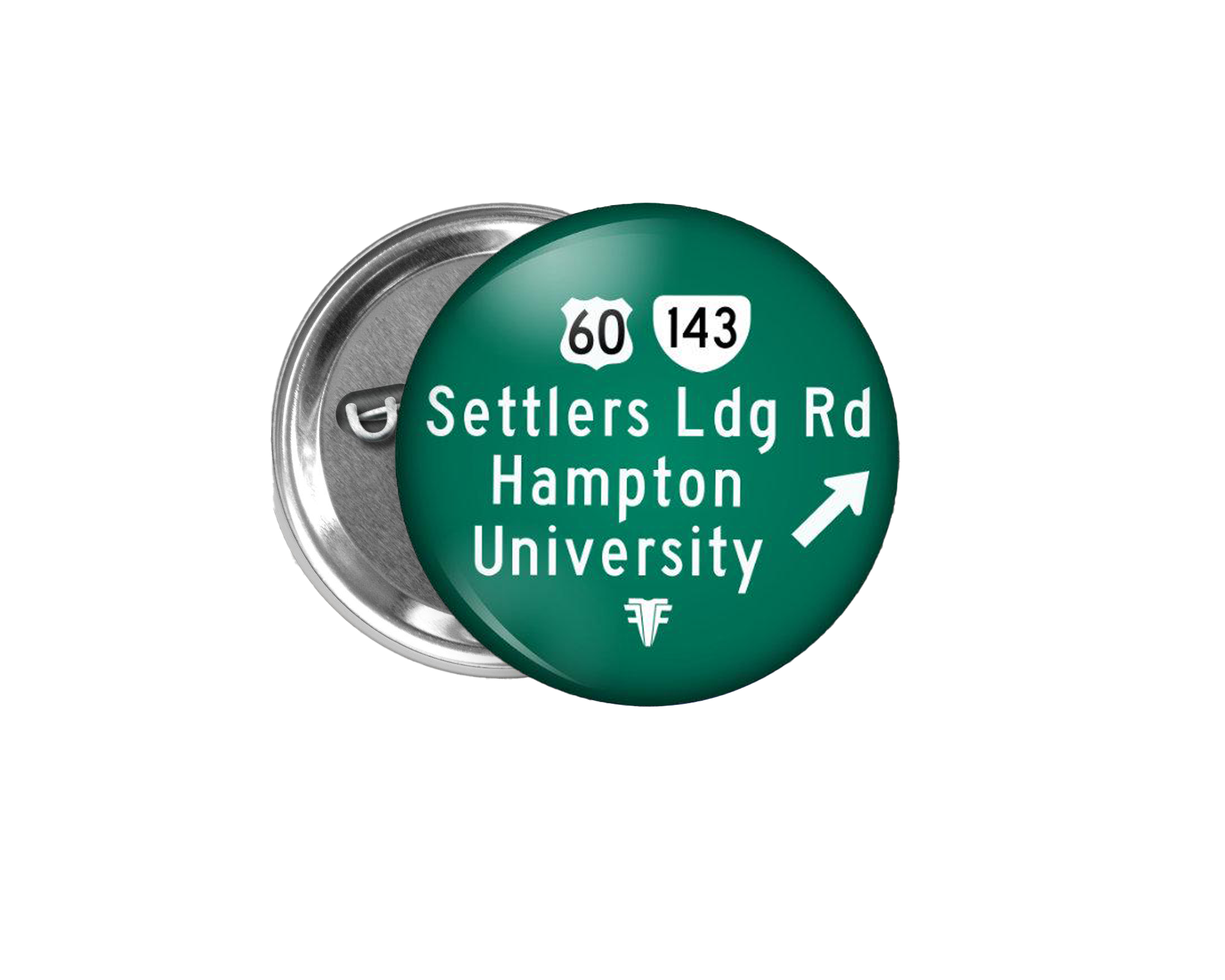 Settlers Landing Sign Pinback Button