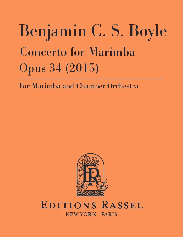 Concerto for Marimba - 1 Full Score, 1 piano reduction, 1 full set of parts (5/5/4/3/1)