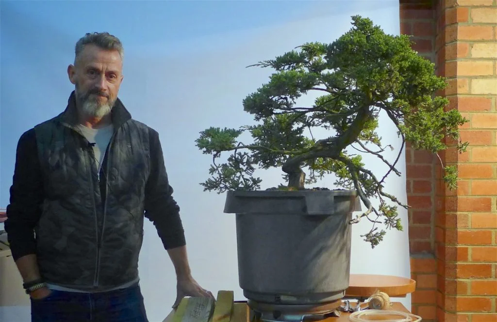 Rui Ferreira with the Demo tree before any action - Juniperus squamata