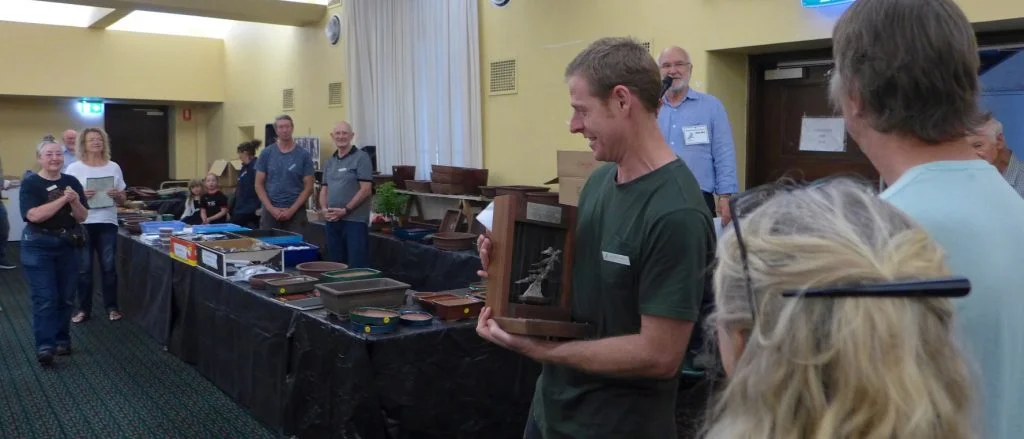 Matt receiving the Geoff Vanner Award for Best Tree in Show
