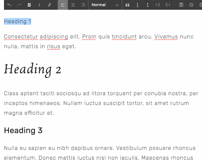 Formatting and styling text