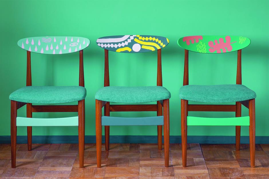 Chairs_Credit Annie Sloan Green Mid Century Chairs Painted In Chalk Paint Pattern Made Using Detail Brushes.jpg