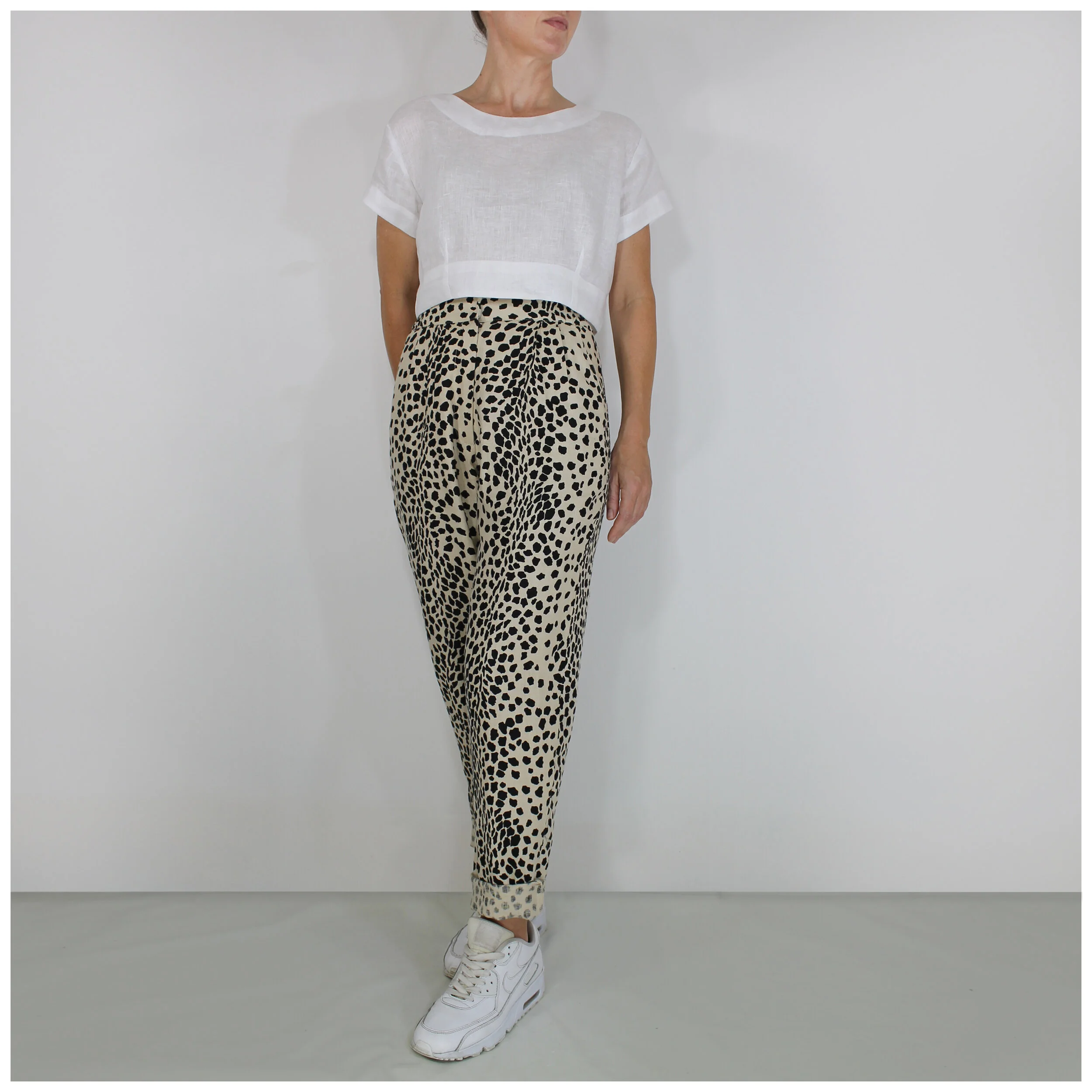 sand' cheetah pants — W H I P P